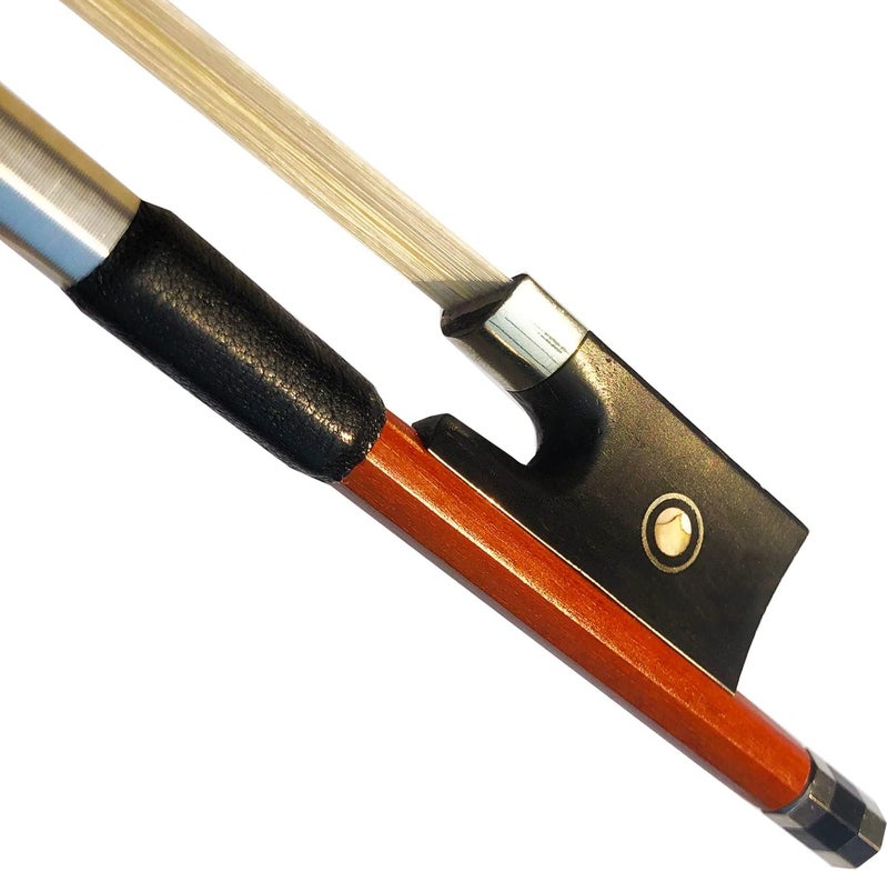 WinsterBow Brazilwood Ebony Violin Viola Cello Bow Full Size Ebony Frog with Natural Horsehair (Violin bow 1/16) - Image 1